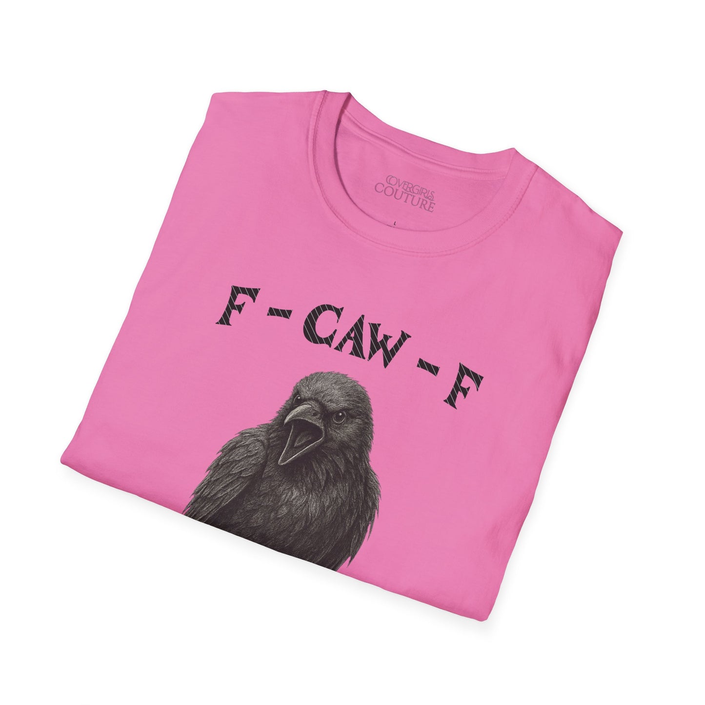 Unisex Crow Graphic Tee, Softstyle T-Shirt, Casual Wear, Funny Bird Shirt, Gift for Bird Lovers, Unique Graphic Shirt