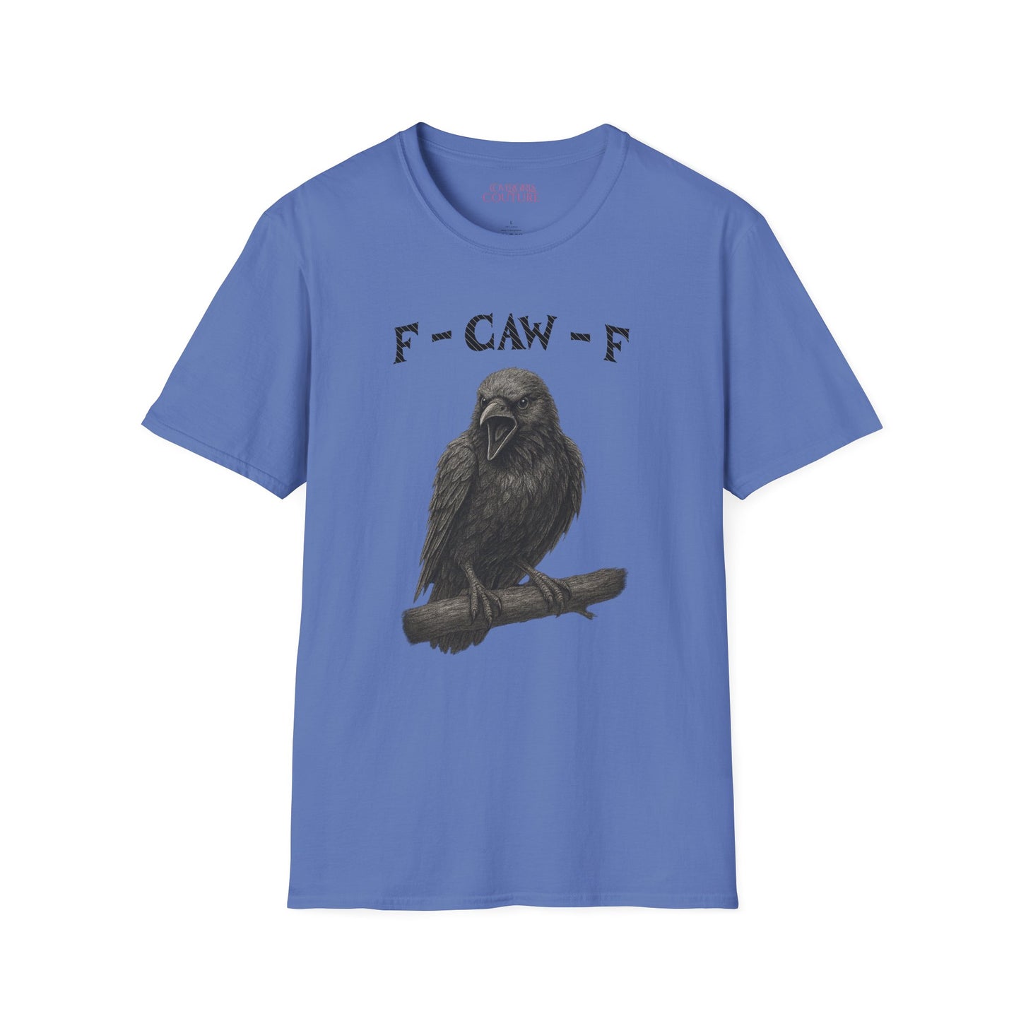 Unisex Crow Graphic Tee, Softstyle T-Shirt, Casual Wear, Funny Bird Shirt, Gift for Bird Lovers, Unique Graphic Shirt