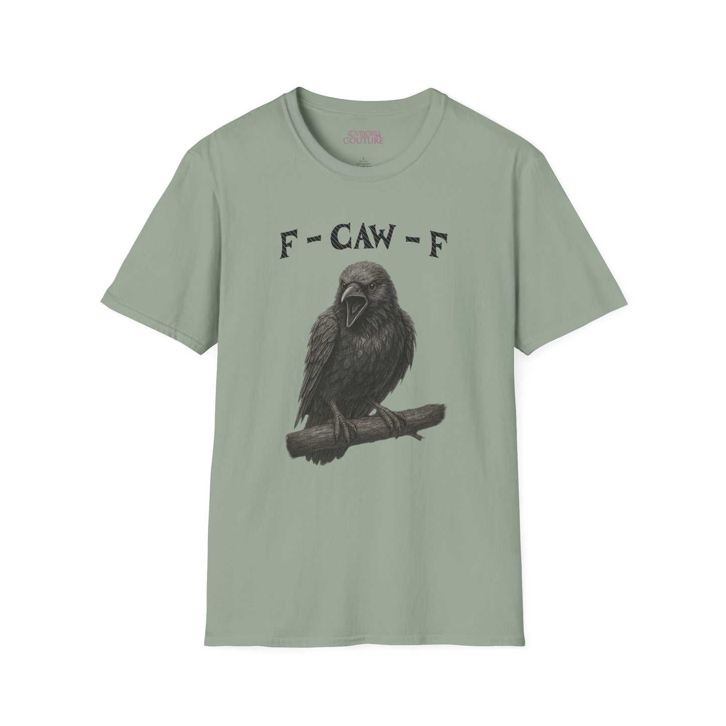 Unisex Crow Graphic Tee, Softstyle T-Shirt, Casual Wear, Funny Bird Shirt, Gift for Bird Lovers, Unique Graphic Shirt