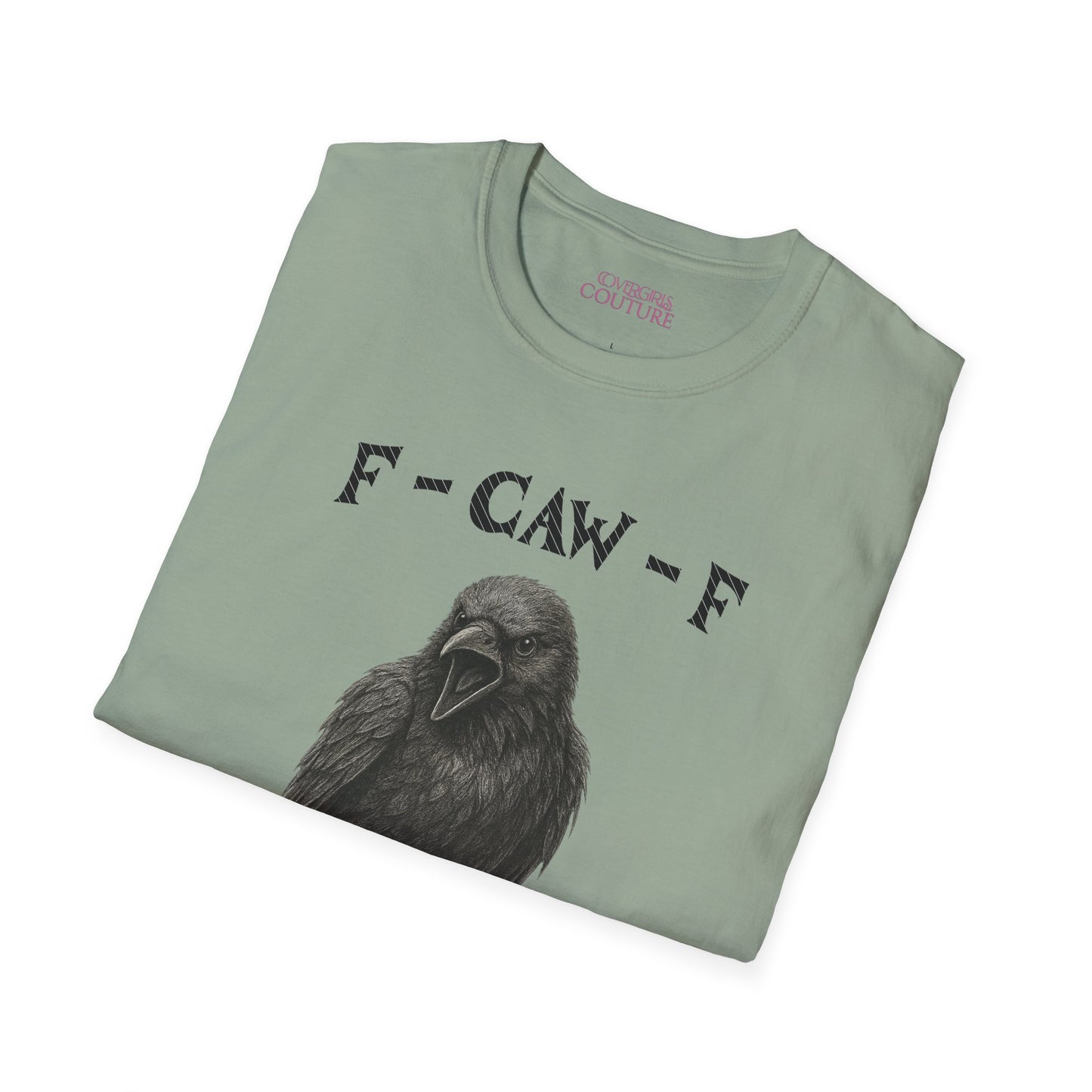 Unisex Crow Graphic Tee, Softstyle T-Shirt, Casual Wear, Funny Bird Shirt, Gift for Bird Lovers, Unique Graphic Shirt