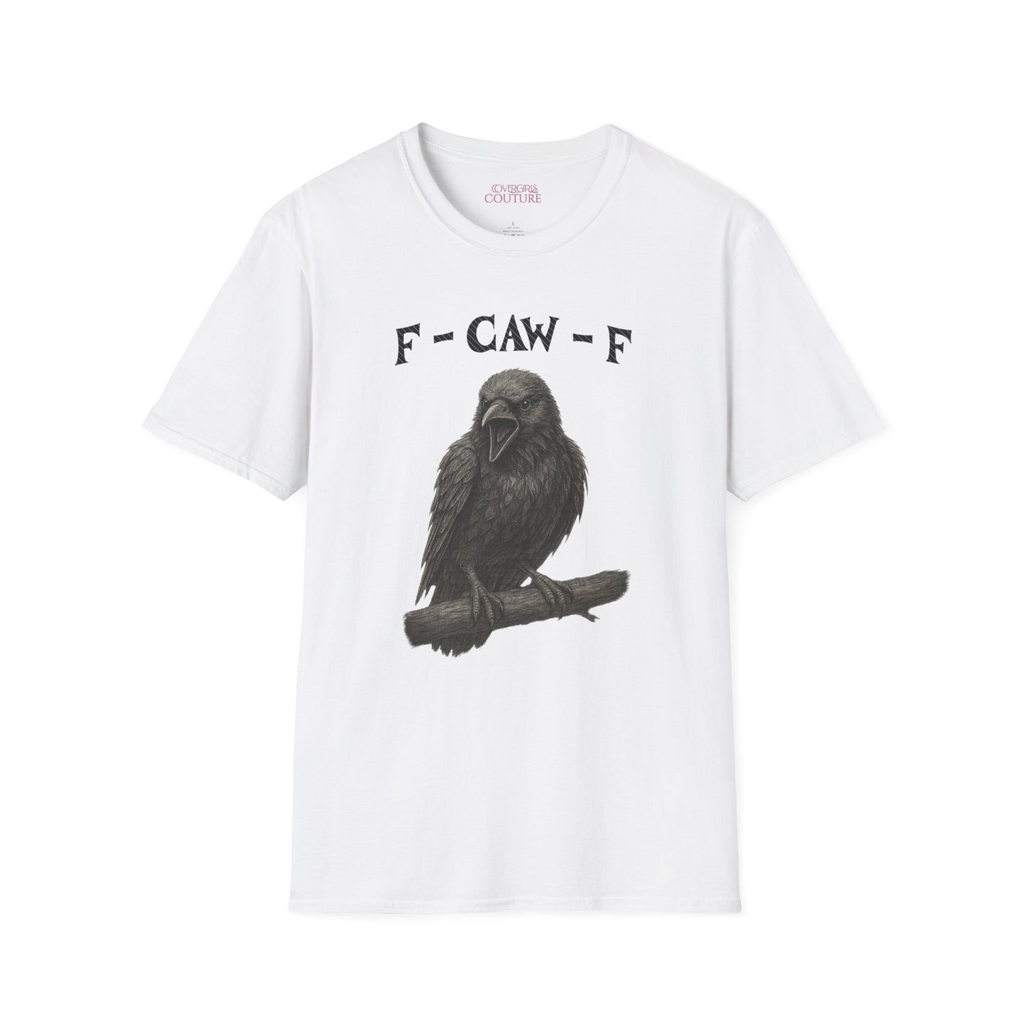 Unisex Crow Graphic Tee, Softstyle T-Shirt, Casual Wear, Funny Bird Shirt, Gift for Bird Lovers, Unique Graphic Shirt