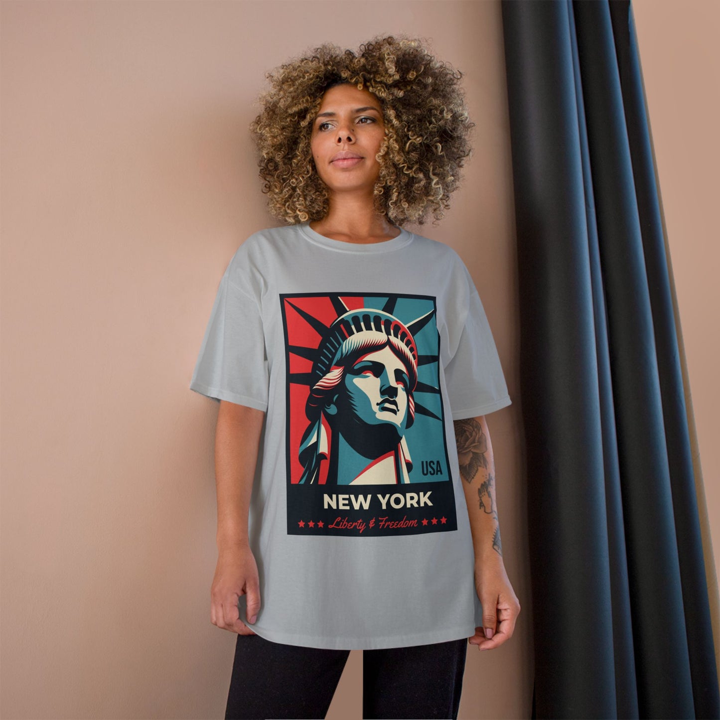 Champion Statue of Liberty, NYC Graphic T-Shirt