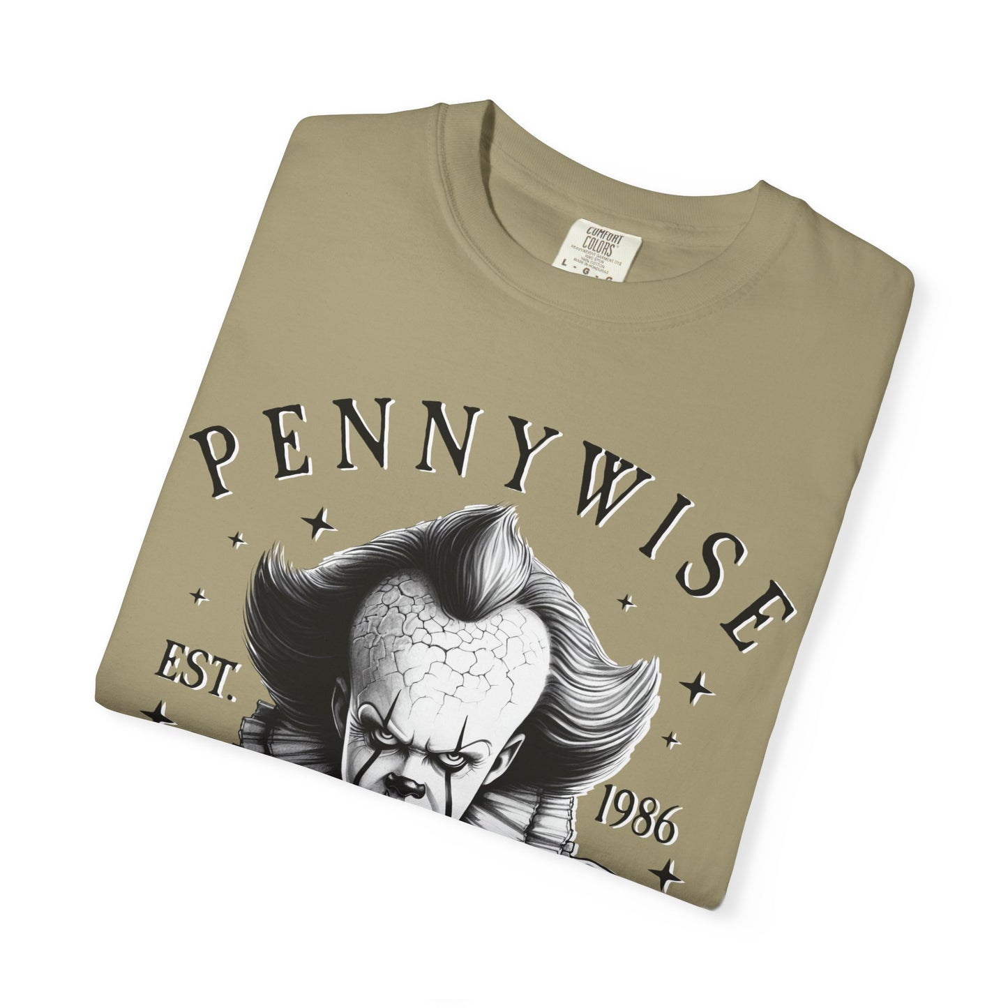 Creepy Clown T-Shirt: Pennywise Inspired, Horror Fan Apparel, Halloween Costume, Unisex Graphic Tee, Spooky Gift Idea