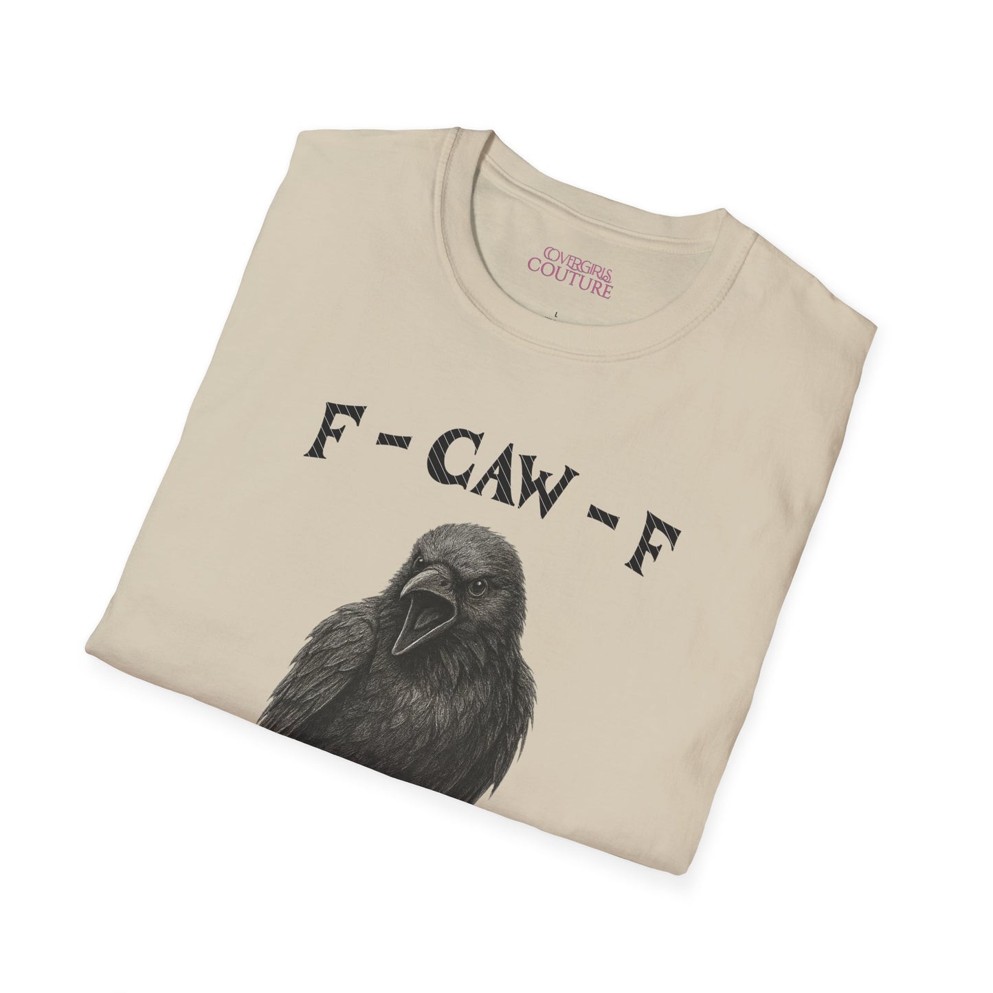 Unisex Crow Graphic Tee, Softstyle T-Shirt, Casual Wear, Funny Bird Shirt, Gift for Bird Lovers, Unique Graphic Shirt