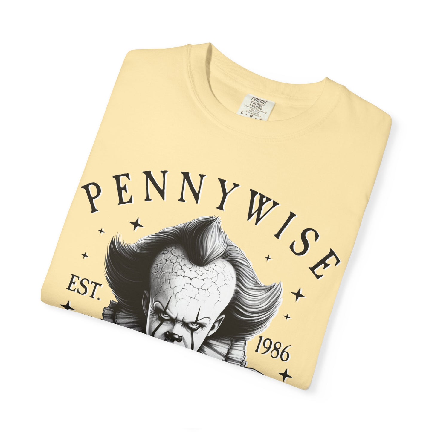 Creepy Clown T-Shirt: Pennywise Inspired, Horror Fan Apparel, Halloween Costume, Unisex Graphic Tee, Spooky Gift Idea