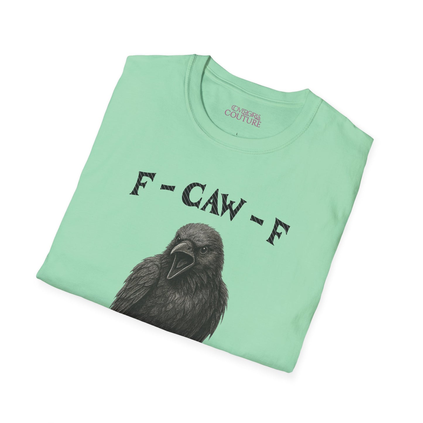 Unisex Crow Graphic Tee, Softstyle T-Shirt, Casual Wear, Funny Bird Shirt, Gift for Bird Lovers, Unique Graphic Shirt