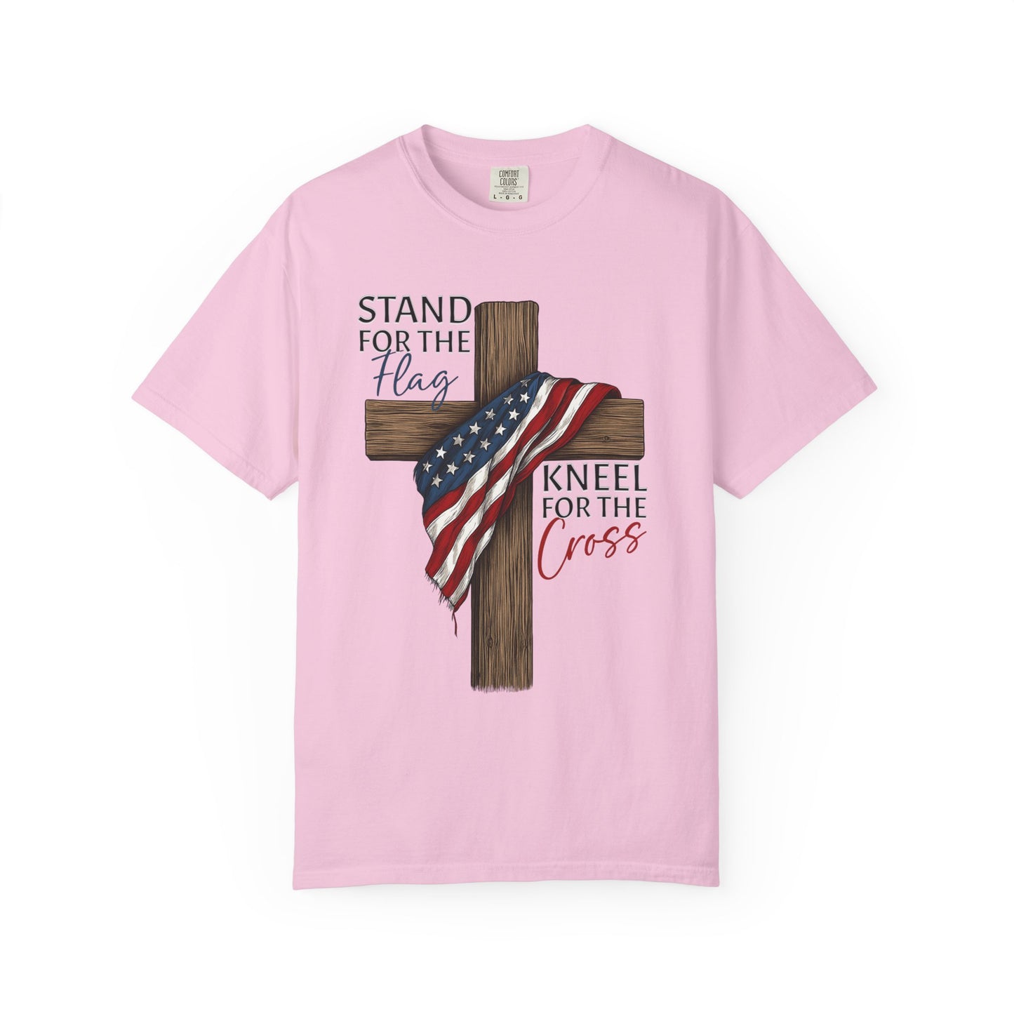 Patriotic Faith T-shirt, Stand for the Flag Kneel for the Cross T-Shirt