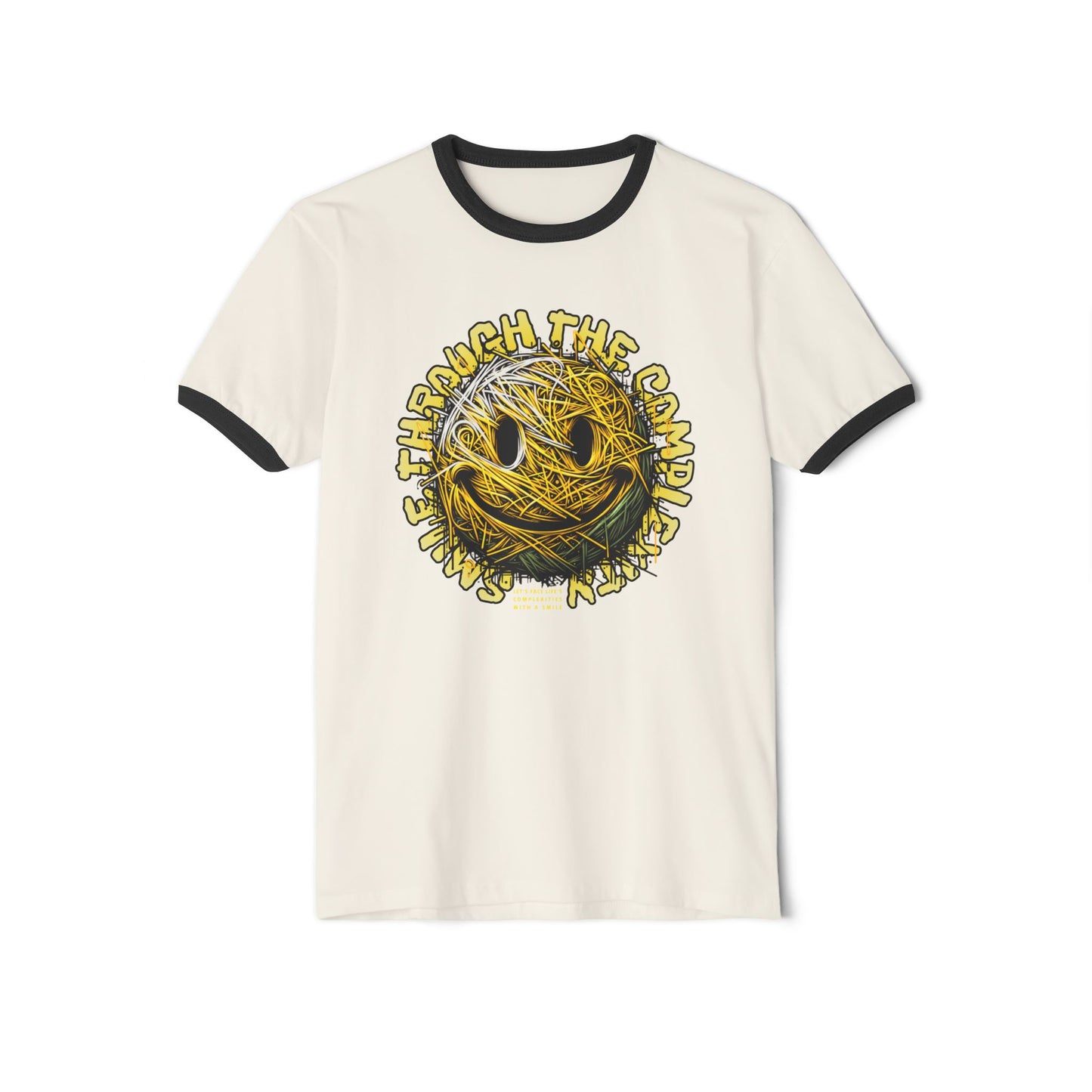 Smiley Face Ringer T-Shirt