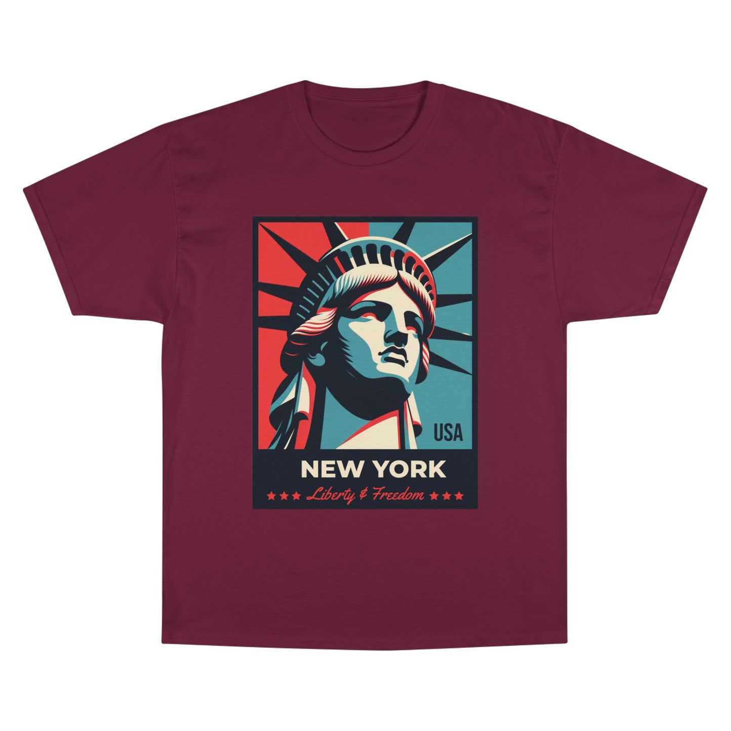 Champion Statue of Liberty, NYC Graphic T-Shirt