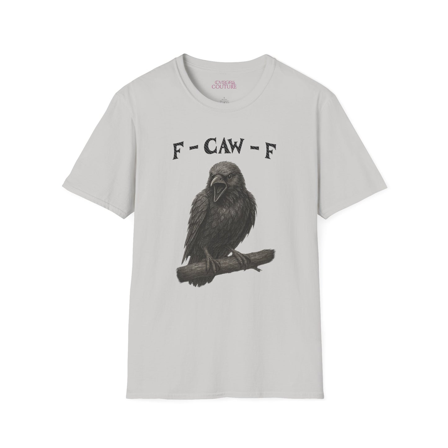 Unisex Crow Graphic Tee, Softstyle T-Shirt, Casual Wear, Funny Bird Shirt, Gift for Bird Lovers, Unique Graphic Shirt