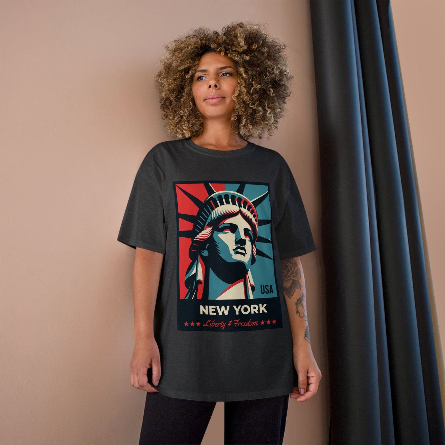 Champion Statue of Liberty, NYC Graphic T-Shirt