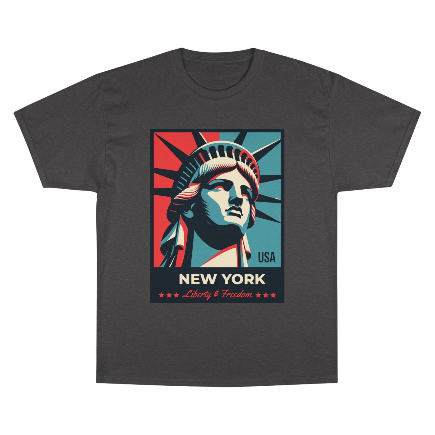 Champion Statue of Liberty, NYC Graphic T-Shirt