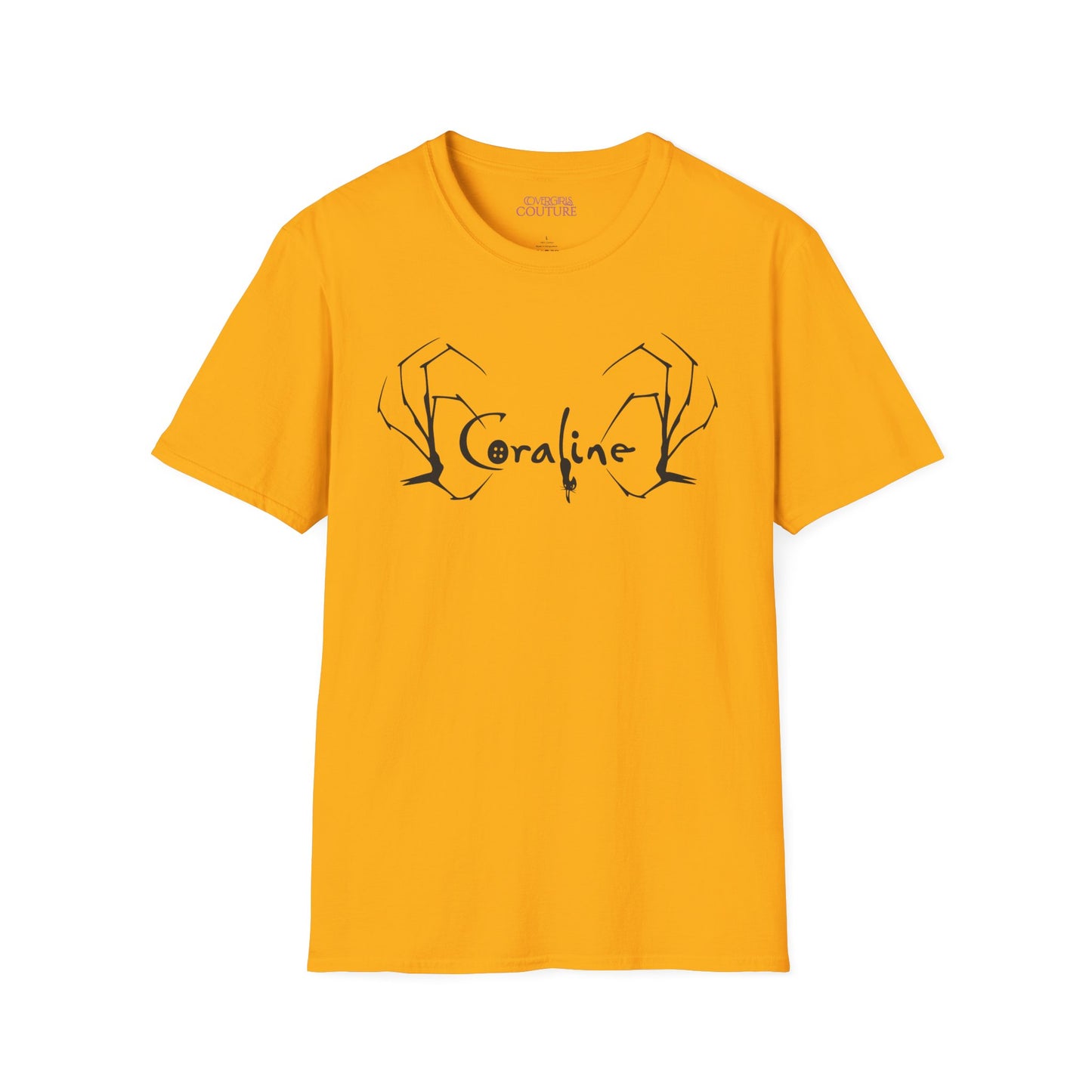 Coraline-Inspired Unisex Softstyle T-Shirt, Horror Movie Tee, Halloween Costume, Casual Wear, Gift for Fans, Graphic Tee