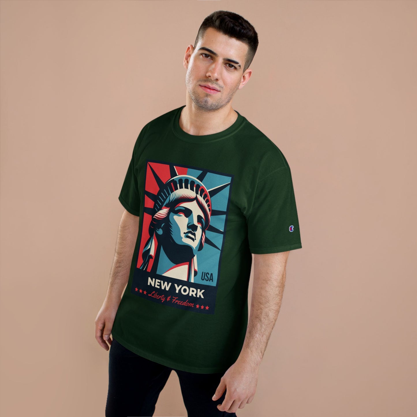 Champion Statue of Liberty, NYC Graphic T-Shirt