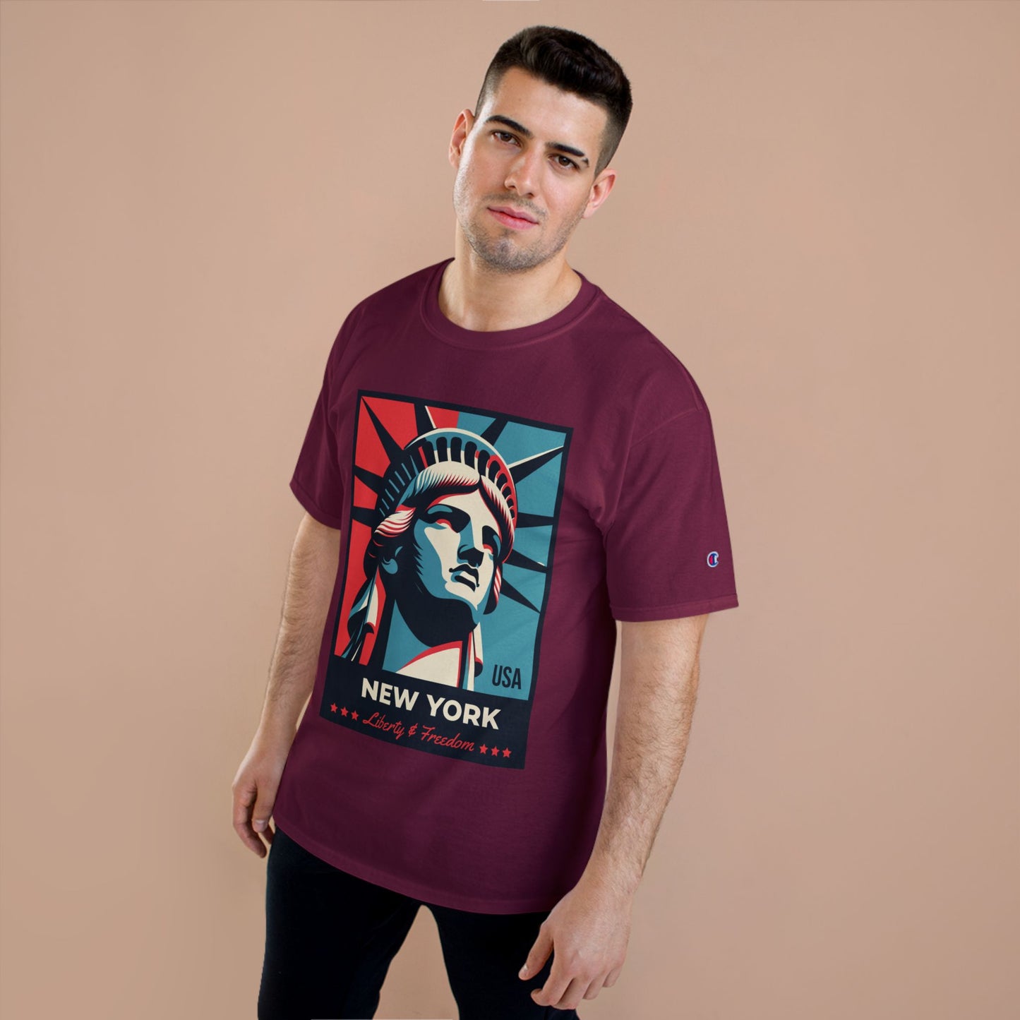 Champion Statue of Liberty, NYC Graphic T-Shirt