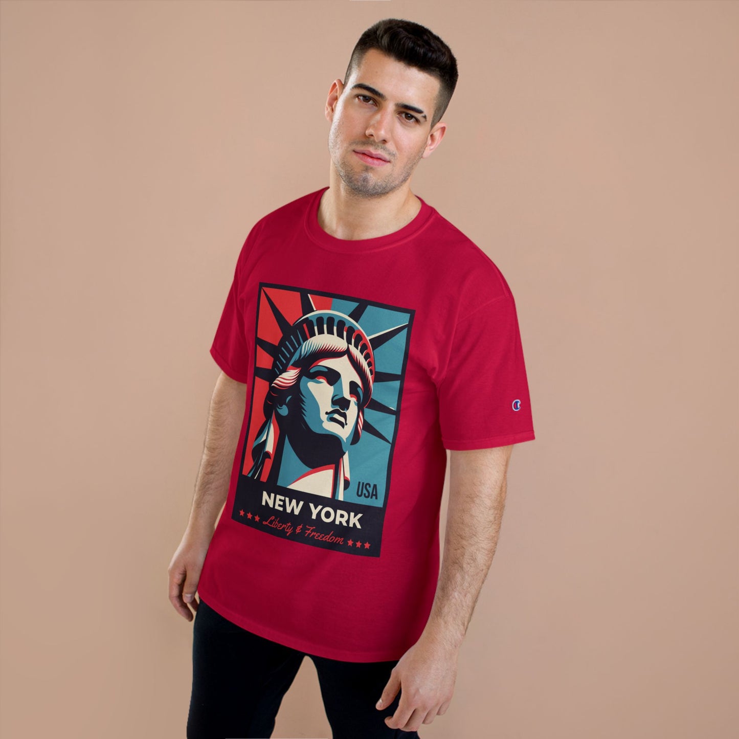 Champion Statue of Liberty, NYC Graphic T-Shirt