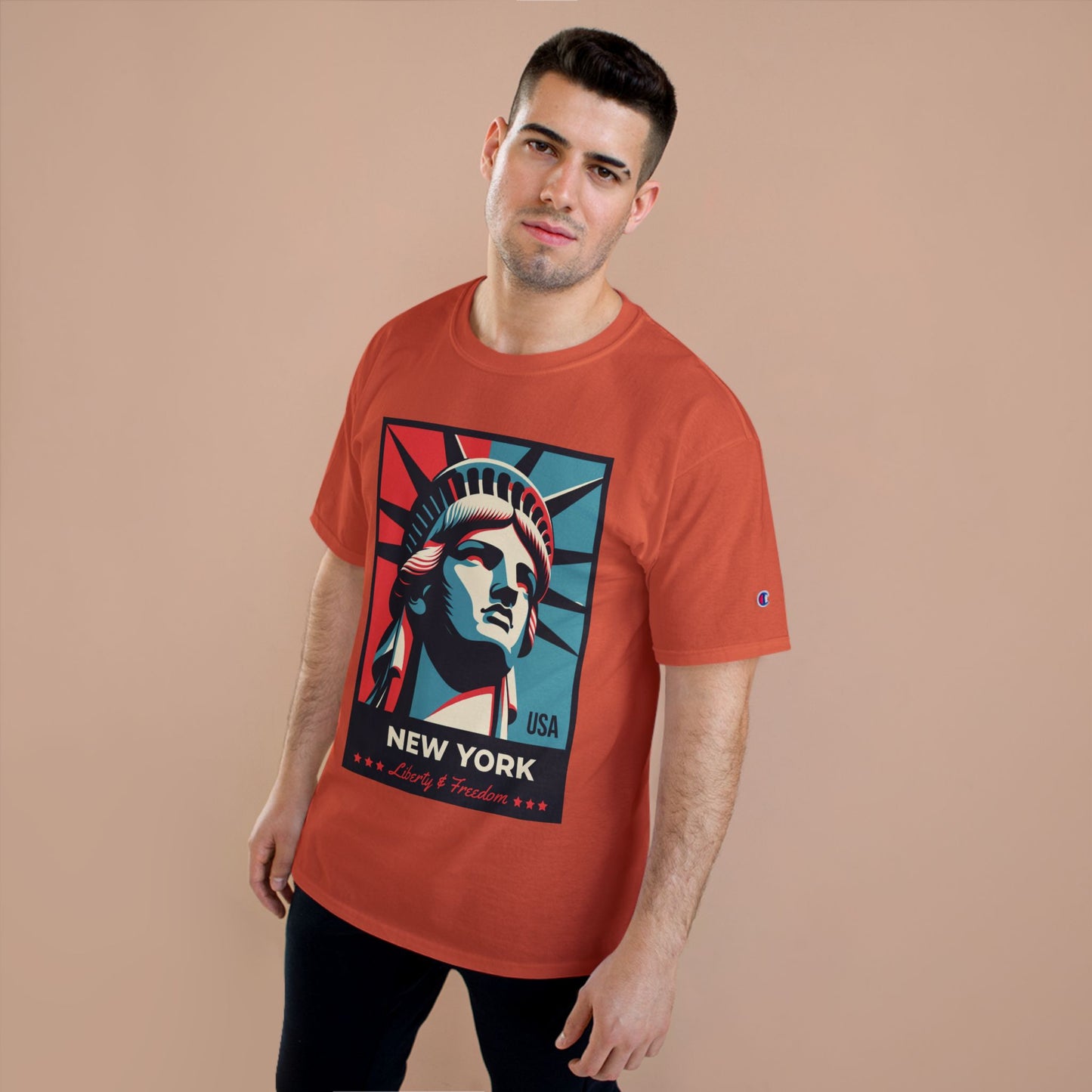 Champion Statue of Liberty, NYC Graphic T-Shirt
