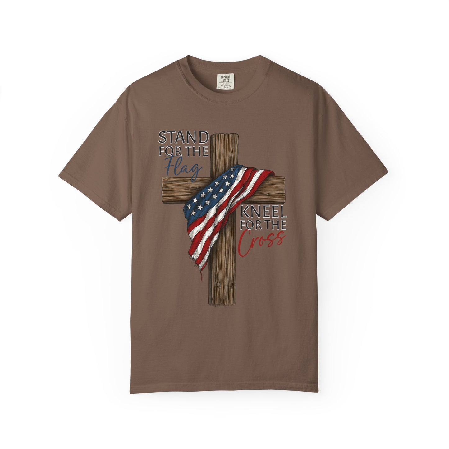 Patriotic Faith T-shirt, Stand for the Flag Kneel for the Cross T-Shirt