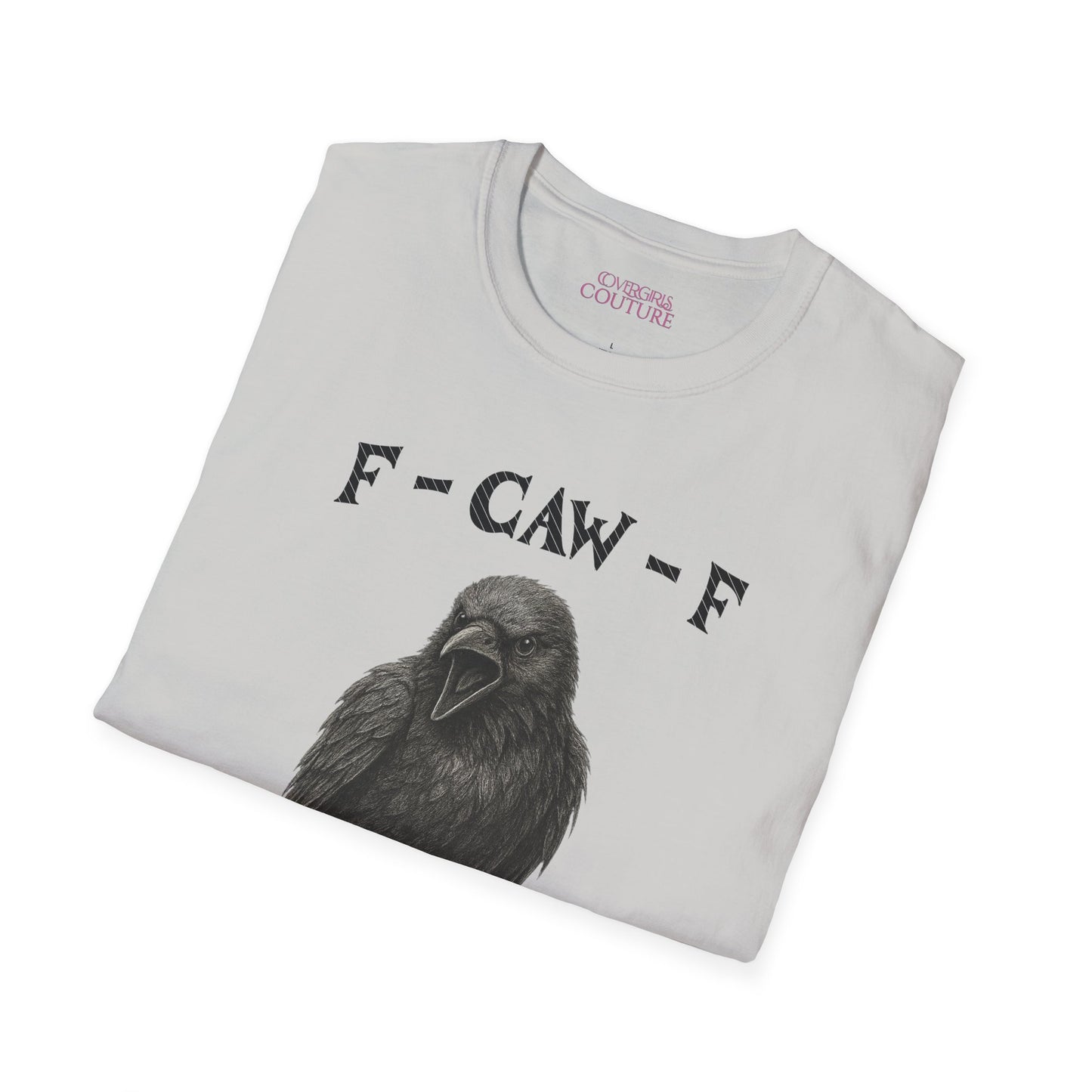 Unisex Crow Graphic Tee, Softstyle T-Shirt, Casual Wear, Funny Bird Shirt, Gift for Bird Lovers, Unique Graphic Shirt