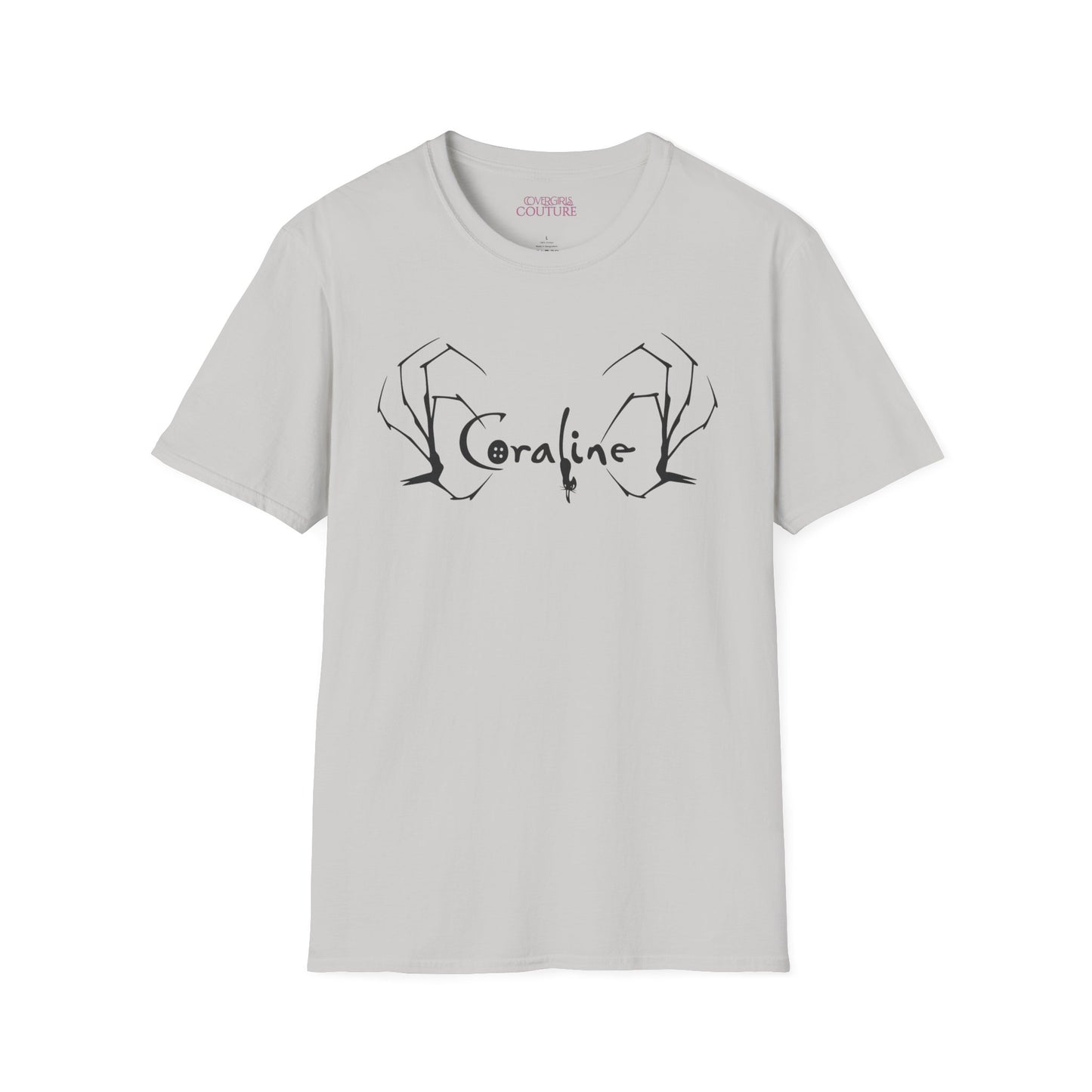 Coraline-Inspired Unisex Softstyle T-Shirt, Horror Movie Tee, Halloween Costume, Casual Wear, Gift for Fans, Graphic Tee