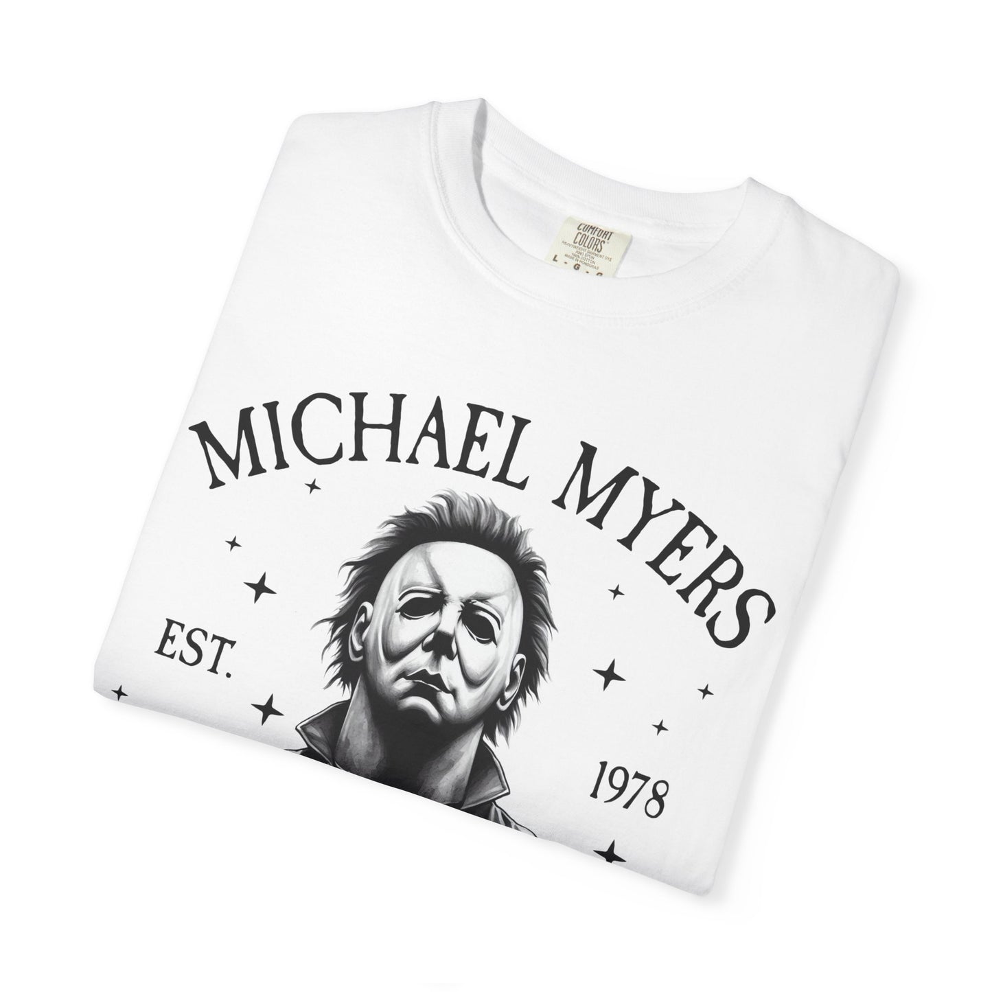 Michael Myers Butcher Shop T-Shirt, Unisex Horror Tee, Halloween Costume Shirt, Gift for Horror Fans, Graphic Novelty Shirt, Spooky Apparel