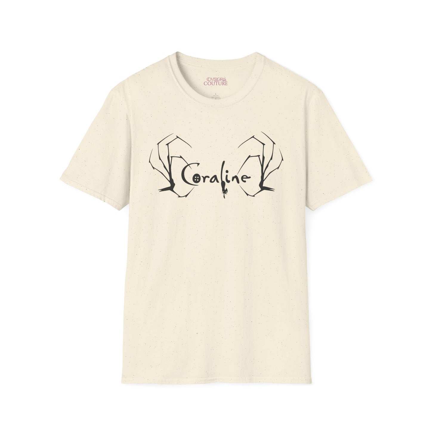 Coraline-Inspired Unisex Softstyle T-Shirt, Horror Movie Tee, Halloween Costume, Casual Wear, Gift for Fans, Graphic Tee