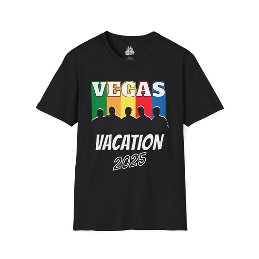 Vegas Vacation Black Unisex Softstyle T-Shirt