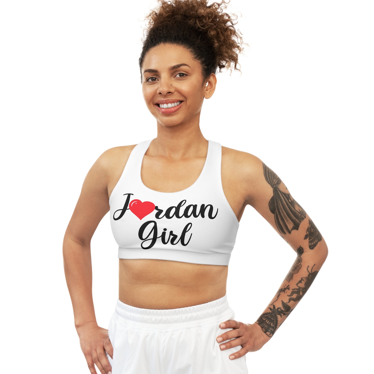 Jordan White Seamless Sports Bra