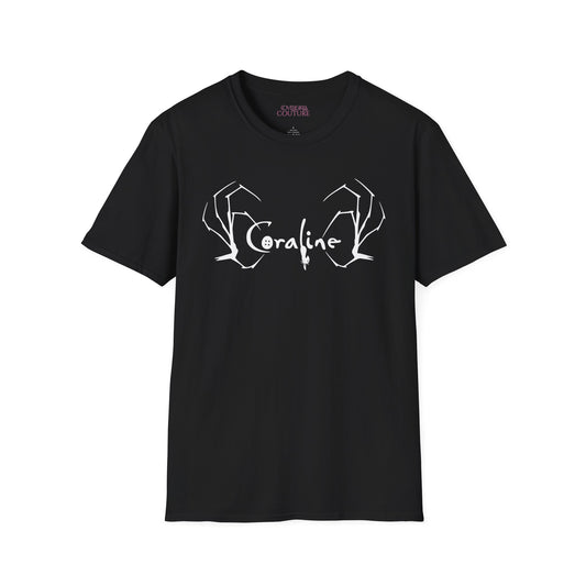 Coraline Inspired Unisex Softstyle T-Shirt | Halloween Costume, Gift for Fans, Graphic Tee, Movie Merch, Casual Wear