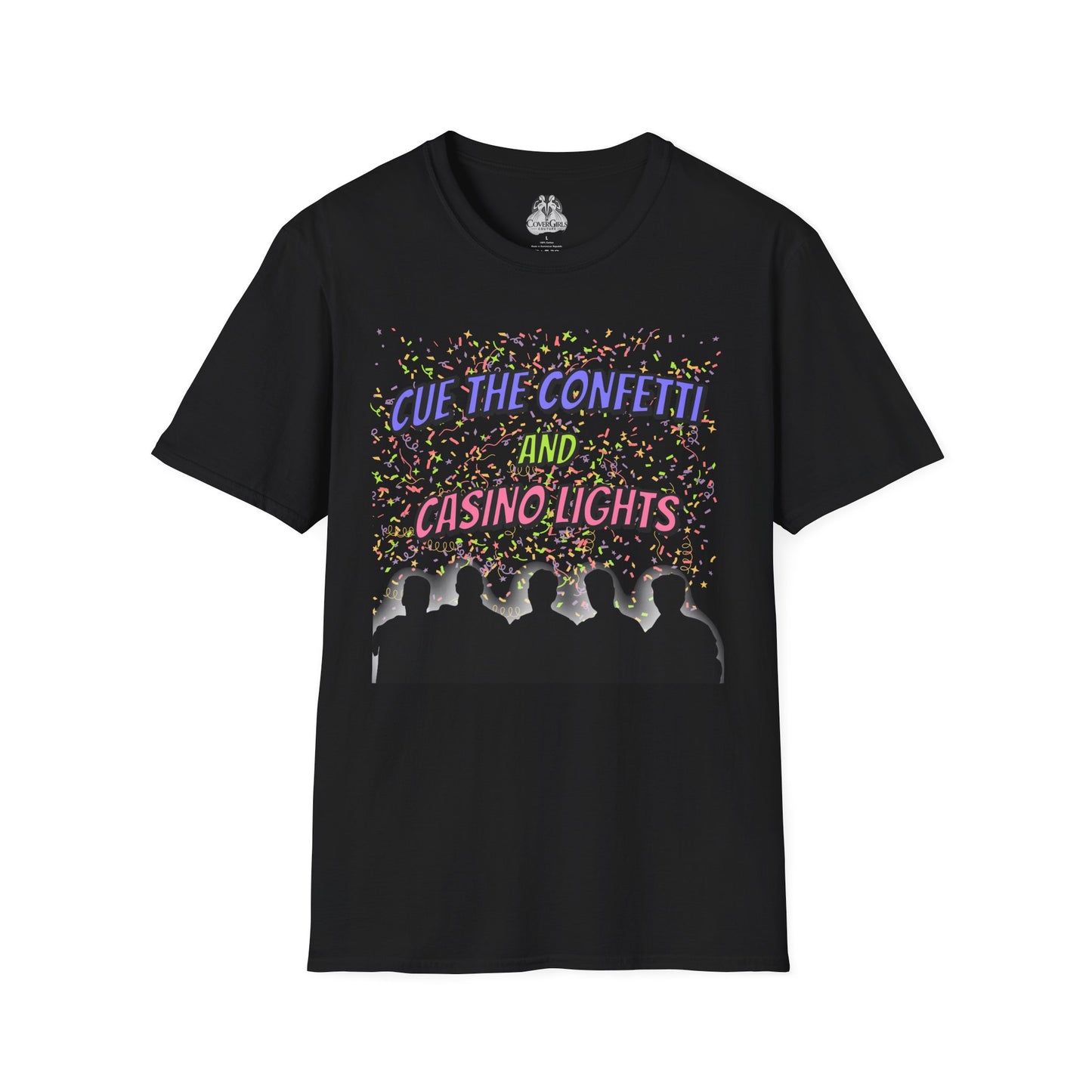 Confetti Black Unisex Softstyle T-Shirt