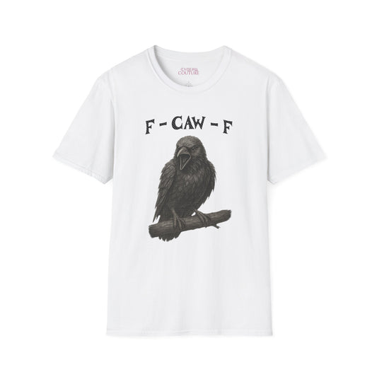 Unisex Crow Graphic Tee, Softstyle T-Shirt, Casual Wear, Funny Bird Shirt, Gift for Bird Lovers, Unique Graphic Shirt