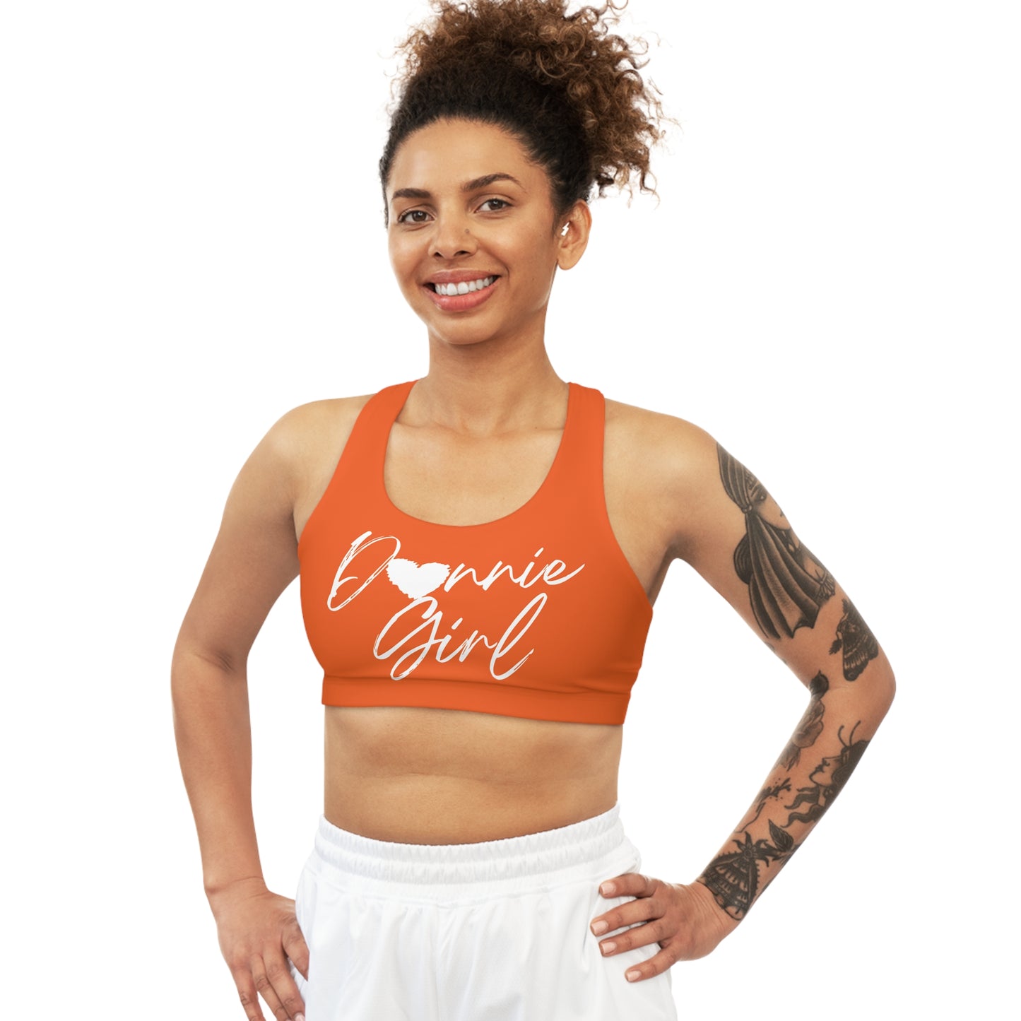 Donnie Orange Seamless Sports Bra