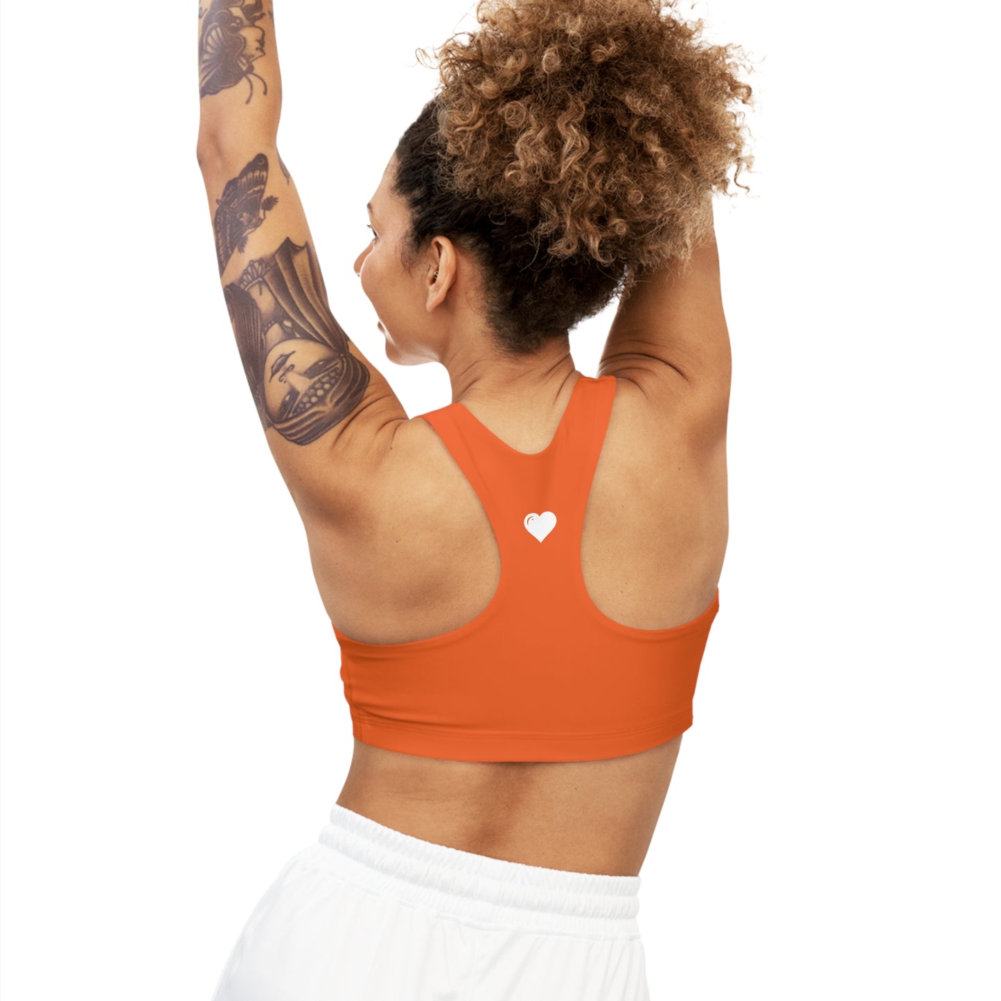 Donnie Orange Seamless Sports Bra