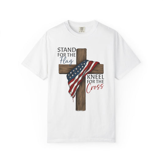 Patriotic Faith T-shirt, Stand for the Flag Kneel for the Cross T-Shirt