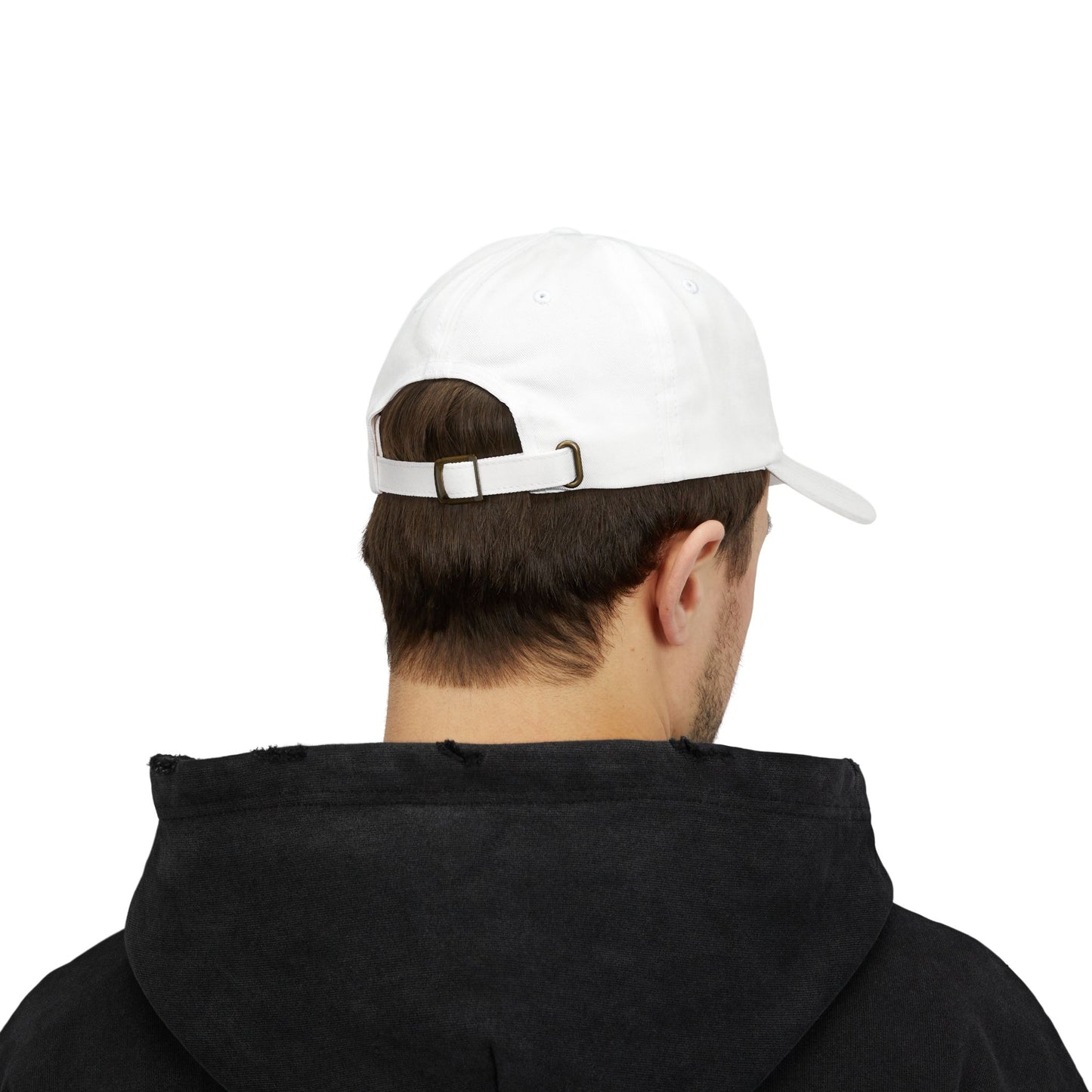 Embroidered White Classic Cap - Dice