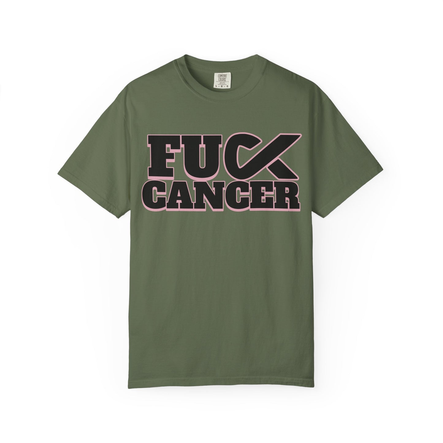 Unisex Garment-Dyed T-shirt with 'F**K CANCER' Design